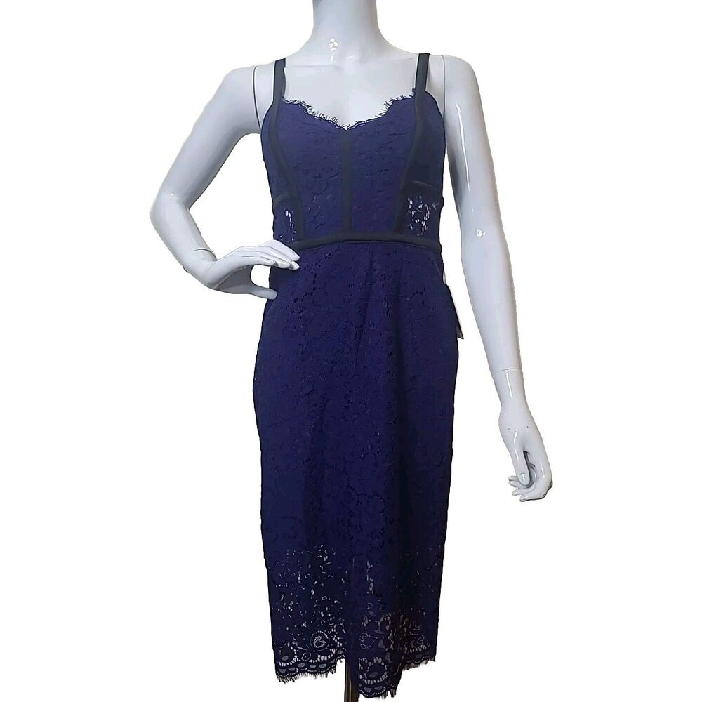 Express Lace Sheath Dress Women’s Size 0 Blue Tags Attached